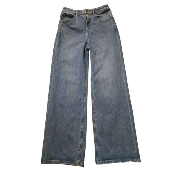 Pink Victoria's Secret Wide Leg Jeans Size 4 Hippie 70's Inspired Preppy - Picture 3 of 8